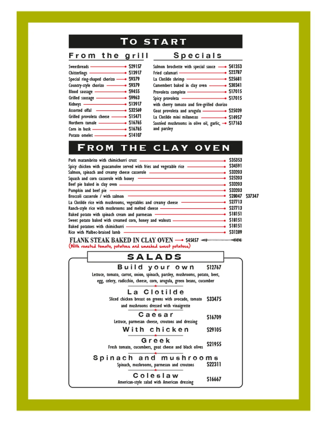 Menu — Page 2