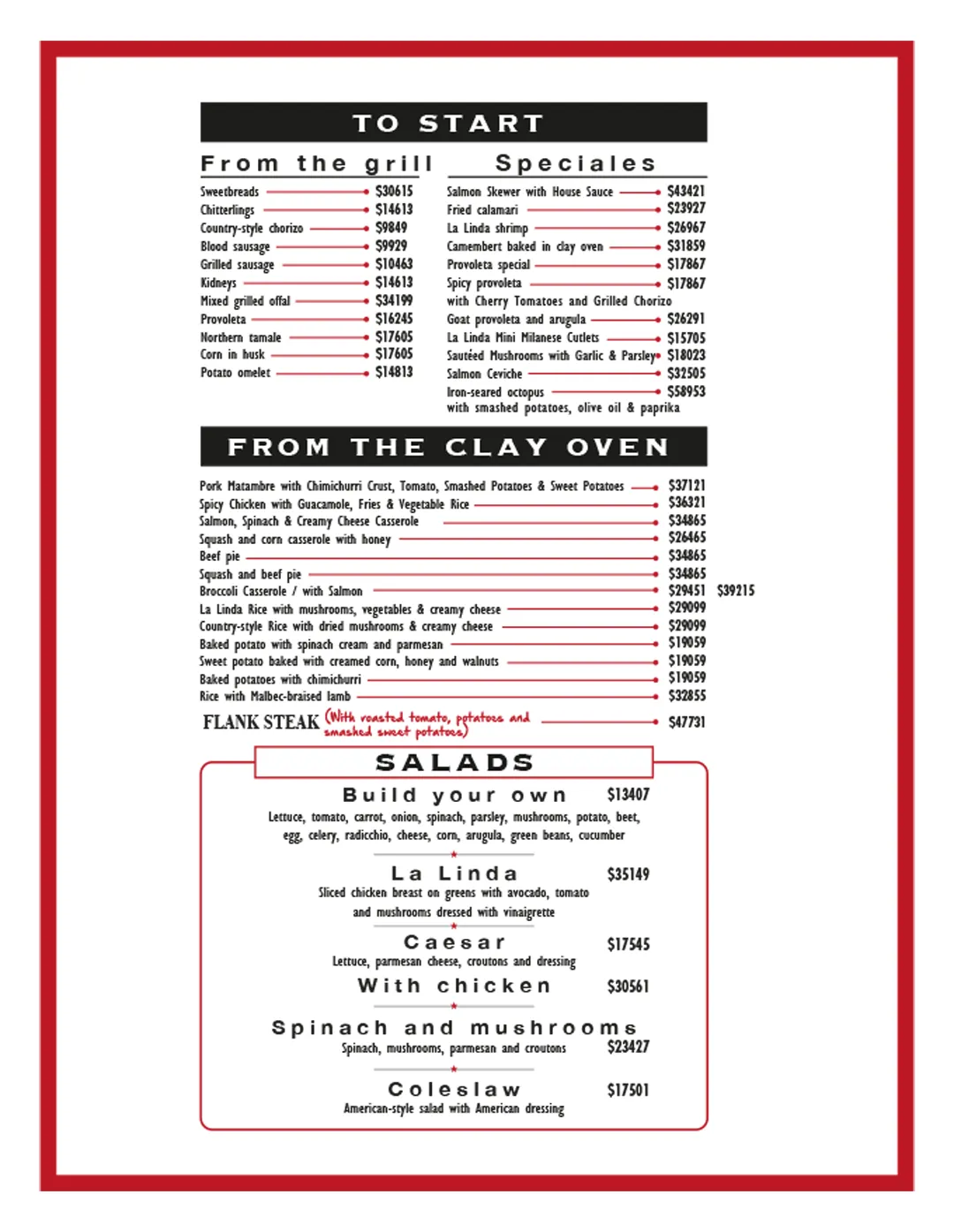 Menu — Page 2